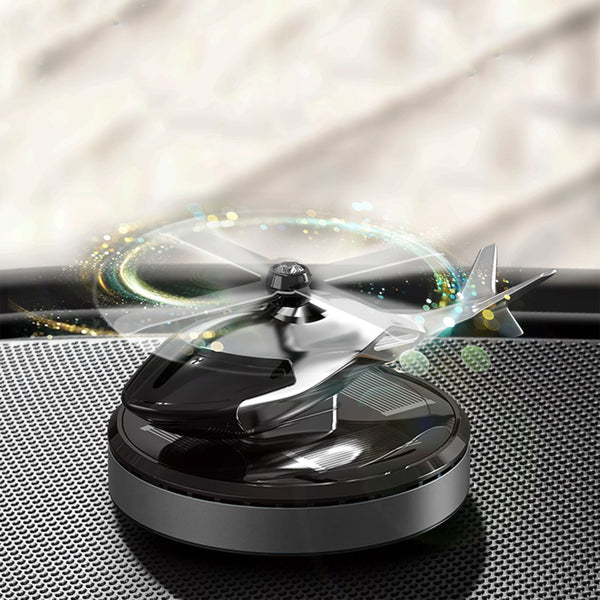 Solar Powered Car Aroma Diffuser – Helicopter Design Air Freshener Perfume For Dashboard