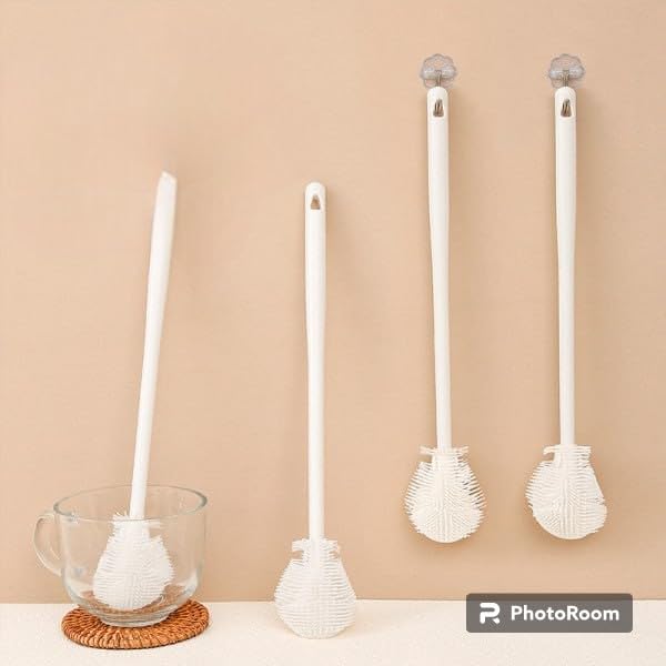 Multifunctional Silicone Bottle Brush - Eco-Friendly, Flexible, And Durable Cleaning Brush For Bottles, Cups, And Kitchenware | Soft Bristles, Long Handle
