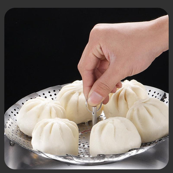 Stainless Steel Folding Vegetable Steamer Basket Stainless Steel Detachable Steaming Rack Steamer Tray For Kitchen Cookware